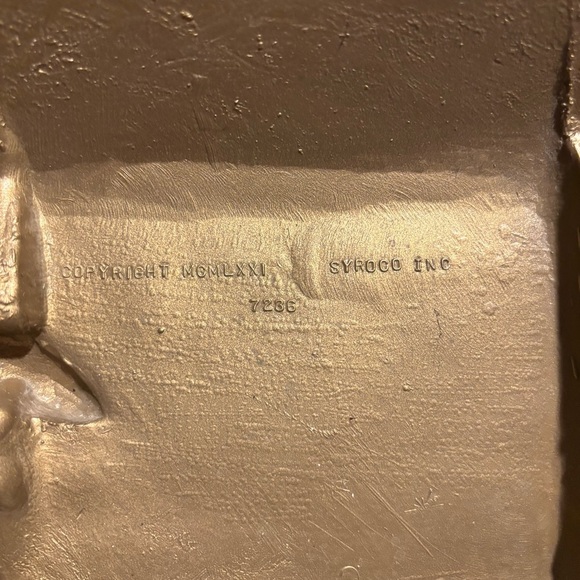 Vintage Syroco Inc 1971 Large Hanging Musical Hard Plastic Mandolin Wall Decor - Picture 10 of 11